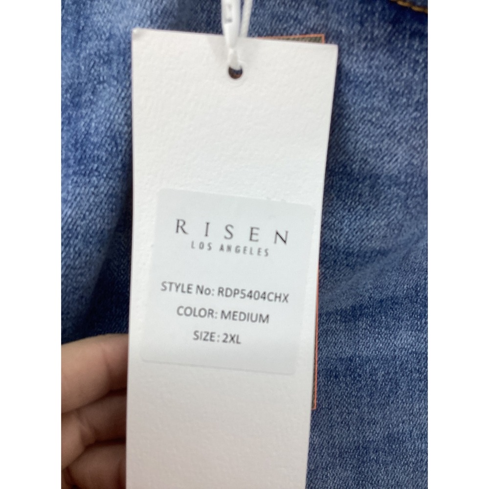Risen Jeans Los Angeles Womens 2XL Medium Wash High Rise Flare RDP5404CHX NWT - Picture 4 of 7